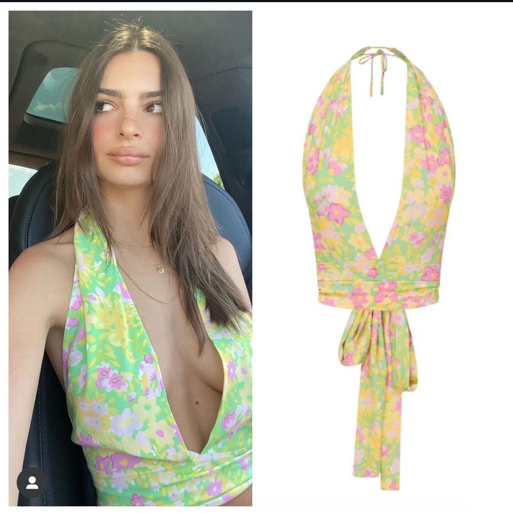 BNWT With Jean rendezvous halter top as seen on Emrata